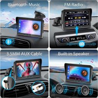 Sistem Multimedia Techstar® Apple Carplay/Android, Ecran tactil, 7 inch 1080P Full HD, Bluetooth, Mirror Link/card - 4