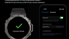 Smartwatch Barbati GloryFitPro BIRAI®, AMOLED 1.43″,GPS Precis, Apel Bluetooth, Fitness, Sport, 5ATM, Limba Romana,Negru