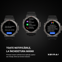 Smartwatch Barbati GloryFitPro BIRAI®, AMOLED 1.43″,GPS Precis, Apel Bluetooth, Fitness, Sport, 5ATM, Limba Romana,Negru - 15