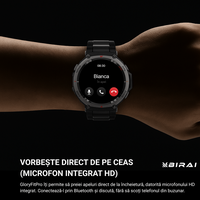 Smartwatch Barbati GloryFitPro BIRAI®, AMOLED 1.43″,GPS Precis, Apel Bluetooth, Fitness, Sport, 5ATM, Limba Romana,Negru - 3