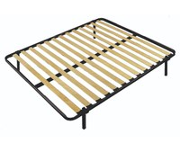 Somiera pat Milano 140x200, 13 lamele lemn, cadru metal, cu picioare 25 cm - 2