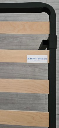 Somiera pat Milano 140x200,13 lamele lemn, cadru metal, fara picioare - 4
