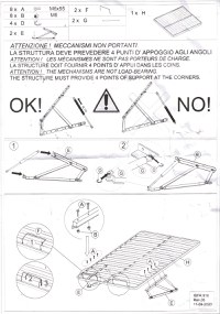 Somiera pat Sanremo 140x190 cu sistem rabatare, cadru metal, 12 lamele - 5