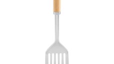 Spatula perforata din inox cu maner din lemn, AMBITION Natural
