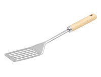 Spatula perforata din inox cu maner din lemn, AMBITION Natural - 2