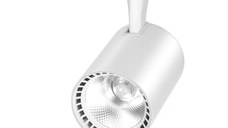 Spot LED Techstar® Tracklights, Pentru Sina RailRacks Monofazata Tip L, 20w, 6500k Lumina Rece, Iluminat Directionabil