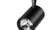 Spot LED Techstar® Tracklights, Pentru Sina RailRacks Monofazata Tip L, 40w, 4000k Lumina Naturala, Iluminat