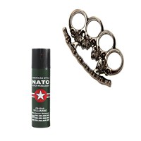 Spray NATO 60 ml, cadou rozeta, craniu, 1 cm, gri metalizat - 5