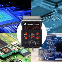 Statie de Lipit 2in1, Putere 700W + 60W, Reglare Temperatura 100°C-500°C, Ecran LCD, 3 Duze Interschimbabile - 6