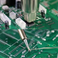 Statie de Lipit 2in1, Putere 700W + 60W, Reglare Temperatura 100°C-500°C, Ecran LCD, 3 Duze Interschimbabile - 4