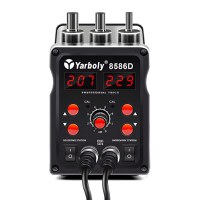 Statie de Lipit 2in1, Putere 700W + 60W, Reglare Temperatura 100°C-500°C, Ecran LCD, 3 Duze Interschimbabile - 2