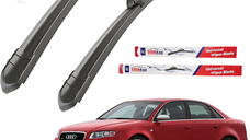 Stergatoare TeamCar Audi A4 B7 (2004-2008) - Set Flat 10 cu Adaptor pentru Fata
