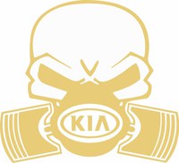 Sticker auto, IMAGE, Piston skull KIA - 1