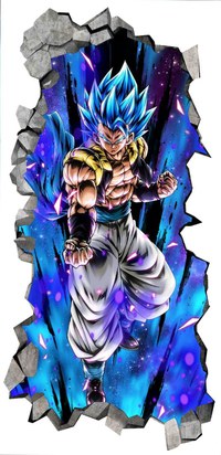 Sticker decorativ, Dragon ball Goku, Albastru, 90 cm, 1360STK-1 - 2