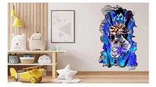 Sticker decorativ, Dragon ball Goku, Albastru, 90 cm, 1360STK-1