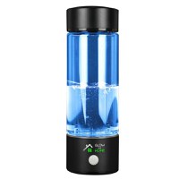 Sticla generator apa hidrogenata, GlowforHome, apa magnetizata, plasmatica, terapeutica, reincarcabila, 350 ml, negru - 4