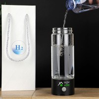 Sticla generator apa hidrogenata, GlowforHome, apa magnetizata, plasmatica, terapeutica, reincarcabila, 350 ml, negru - 6