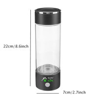 Sticla generator apa hidrogenata, GlowforHome, apa magnetizata, plasmatica, terapeutica, reincarcabila, 350 ml, negru - 3