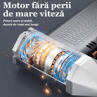Suflanta Aer si Aspirator Fara Fir Turbo Fan, 2 in 1, portabila, 200W, 130000 RPM, Baterie 8000 mAh, Indepartare Praf - 8