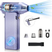 Suflanta Aer si Aspirator Fara Fir Turbo Fan, 2 in 1, portabila, 200W, 130000 RPM, Baterie 8000 mAh, Indepartare Praf - 1