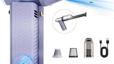 Suflanta Aer si Aspirator Fara Fir Turbo Fan, 2 in 1, portabila, 200W, 130000 RPM, Baterie 8000 mAh, Indepartare Praf
