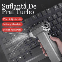 Suflanta Aer si Aspirator Fara Fir Turbo Fan, 2 in 1, portabila, 200W, 130000 RPM, Baterie 8000 mAh, Indepartare Praf - 2