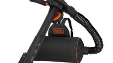Suflanta si aspirator de gradina, metalic, 3000W, 72 l, 404 km / h,  Black+Decker BEBLV301-QS