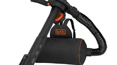 Suflanta si aspirator de gradina, metalic, 3000W, 72 l, 404 km / h,  Black+Decker BEBLV301-QS