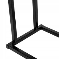 Suport metalic de baie pentru prosoape, cu 2 standuri, 84 cm, negru - 4