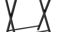 Suport pentru bagaje, negru, 68,5x38x58 cm, bambus