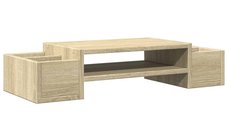 Suport pentru monitor cu depozitare, stejar sonoma, 70x27x15cm, lemn prelucrat
