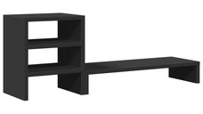 Suport pentru monitor cu organizator de birou din lemn negru