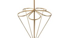 Suport pentru umbrele Aberto Design, metal auriu, dimensiuni 40x40x76 cm