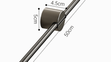 Suport Prosoape INCO® din Otel Inoxidabil, Fixare Fara Perforare, Bara Reglabila, 50 cm, Negru