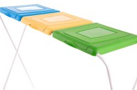 Suport saci menajeri, colectare selectiva, 3 compartimente, verde-galben-albastru, JOTTA Flipo - 3