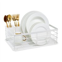 Suport scurgator de vase AMBITION Decor, 43x32x14 cm, alb - 2