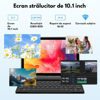 Tableta 2-in-1, de 10.1 inch, 8GB RAM (4+4GB Extensibil), 128GB ROM, Android 14, WiFi 5G & 2.4G,Procesor Octa-Core A523 - 2