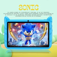 Tableta educationala pentru copii de 7 Inch, carcasa rezistenta sonic, android, 2+32 GB, 2 camere, bluetooth, wifi+cadou - 1