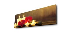 Tablou Canvas Wallxpert cu LED, Multicolor, 30x90 cm, Pânză de Piele Întoarsă, Rama din Lemn