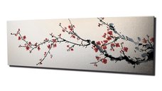 Tablou decorativ Wallxpert, pânză multicoloră 30x80 cm cu ramă din lemn