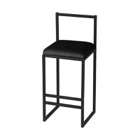 Taburet de bar, Hanah Home, metal, negru, 35x35x84 cm - 3