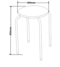 Taburet fix Mambo, natur, 30x30x45 cm - 1
