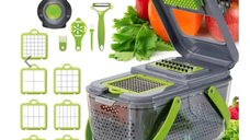 Taietor de legume multifunctional, 22 piese, toaca legume si fructe, model JD-3112