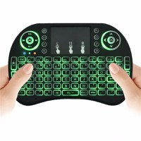 Tastatura Iluminata Wireless Techstar® i8 RGB Play, Air Mouse, cu Touchpad, pentru TV Box si Mini PC, Android TV, Smart - 3
