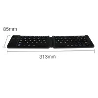 Tastatura Wireless Techstar®, Bluetooth 3.0, Pliabila, Windows/Android/iOS - 5