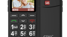 Telefon Mobil pentru Seniori CZAY®, Meniu Romana si Maghiara, Butoane Mari, Autonomie 7 Zile, Volum Mare, Buton SOS, 2G