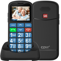 Telefon Mobil pentru Seniori CZAY®, Meniu Romana si Maghiara, Butoane Mari, Autonomie 7 Zile, Volum Mare, Buton SOS, 2G - 1