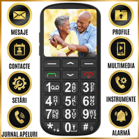 Telefon Mobil Seniori cu Taste Mari, 4G, Meniu in Limba Romana, Volum Puternic, Buton SOS, Ecran Mare, Autonomie 7 Zile - 5