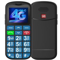 Telefon Mobil Seniori cu Taste Mari CZAY, 4G, Meniu in Limba Romana, Volum Mare, Buton SOS, Autonomie 7 Zile, Albastru - 1