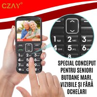 Telefon Mobil Seniori Taste Mari CZAY®, Meniu Limba Romana, Ecran Foarte mare, Camera Foto,Volum Puternic, 2G,Lanterna - 6